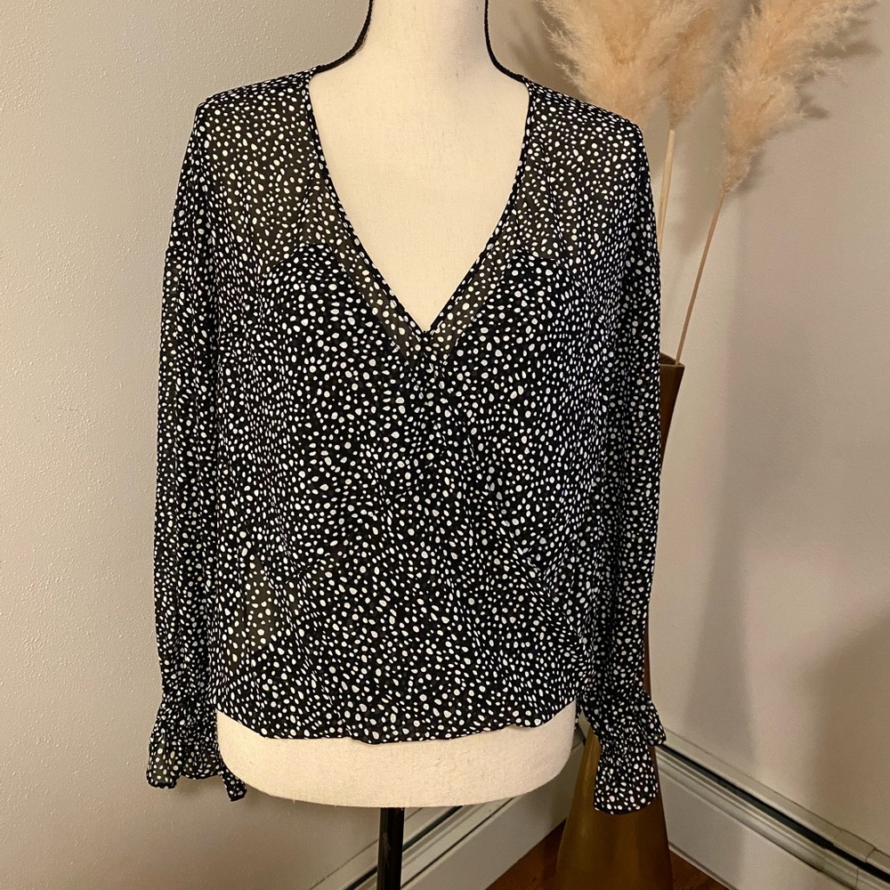 AllSaints black and white blouse